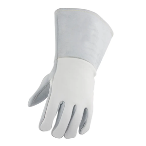 Gants de soudage en cuir pleine fleur, manchette longue, haute qualité, en peau de chèvre, pour soudage TIG, cuir souple et durable, 15 cm, gants de soudage personnalisés - Product Image 4