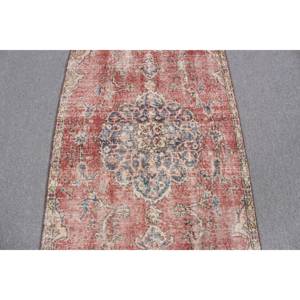 Tapis turc 2,8x6,8 pi (86x208 cm), tapis persan vintage rouge - Product Image 5