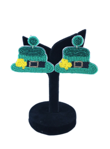 Pendientes de Cuentas Hechos a Mano con Paleta de Colores Vibrantes Inspiradas en el Mardi Gras, Pendientes de Cuentas Bordadas, Pendientes de Diseño - Product Image 4