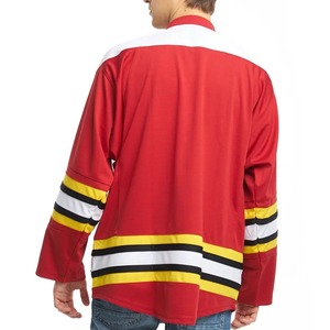 OEM Custom Design Wholesale Breathable High Quality 100% Polyester Mesh Ice Hockey Jersey Uniform Tackle Twill Practice Made - Product Image 2