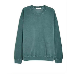 Sweat-shirts pour hommes coupe ample à boutons, délavés à l'acide, 380 GSM, col rond, décontractés, impression numérique, collection hiver, vente en gros - Product Image 5