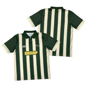 เสื้อโปโลลายทางสไตล์วินเทจคลาสสิกแบบสตรีทแวร์ปี 2026 เสื้อโปโลลำลองผู้ชาย บริการ OEM ไซส์พลัส เสื้อยืดโปโลผู้ชาย - Product Image 1