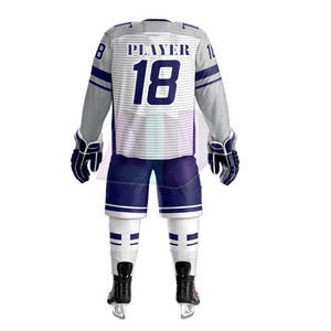 Tenue de hockey sur glace athlétique respirante et ajustable en 100 % polyester pour l'entraînement en équipe et les activités sportives organisées - Product Image 5