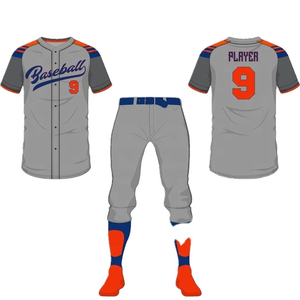 Calidad OEM moda diseño personalizado Impresión Digital Color sólido uniforme de béisbol poliéster transpirable béisbol y softbol desgaste conjunto - Product Image 1