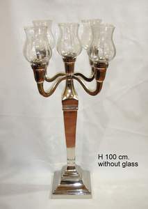 Hot Vantage Moderne luxe Fantaisie Antique argent menorah bougeoir décoration de noël pour la vie et la décoration de la maison - Product Image 5