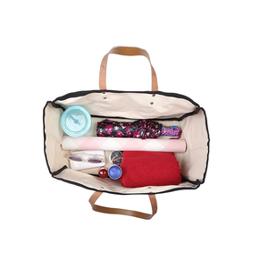 Sacs fourre-tout en toile de coton écologique de haute qualité avec logo personnalisé, imprimés à l'écran, couleur tendance, cuir marron - Product Image 3