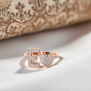 0.50กะรัต F-G/VS Lab growed round Diamond GOLD Solid ''Pave set แหวนหมั้น for เธอสัญญาแหวนเพชร - Product Image 4