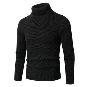 Sudadera de cuello alto para hombre, diseño personalizado con logotipo bordado, estilo cruzado, para otoño e invierno, gruesa y trenzada - Product Image 5