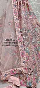 Hermosa colección Premium de aspecto nuevo diseñador de variedad de ropa de boda red pesada con bordado múltiple Lehenga Choli - Product Image 2