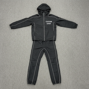 Conjunto de Chaqueta Cortavientos y Pantalones Deportivos de Nailon con Logotipo Personalizado para Hombre, Ropa Deportiva con Cremallera para Entrenamiento y Jogging - Product Image 4