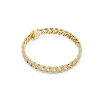 Bracelet chaîne à maillons gourmette Pacho Pave avec moissanite ronde, en argent sterling 925, style hip-hop glacé, bijoux pour hommes et femmes, cadeau de luxe
