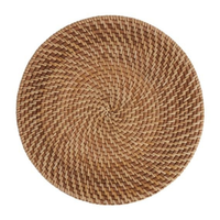 Assiette de présentation décorative en rotin naturel pour rehausser la table – Fabricant en gros proposant des produits écologiques faits à la main