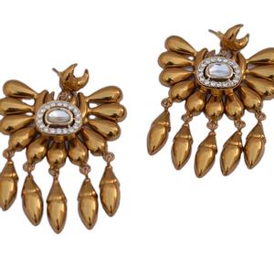 Pendiente de latón con acabado antiguo Natural de alta calidad, joyería informal, elegante, nuevo diseño, pendiente para mujeres y niñas - Product Image 1