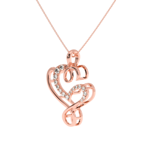 AJRETAIL จี้เพชรรูปหัวใจระยิบระยับ 0.14 กะรัต สี HI ความสะอาด VS-SI ชุบทอง สำหรับทุกเพศ - Product Image 5