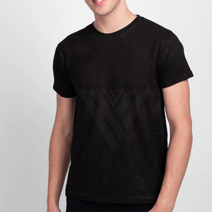 เสื้อยืดแฟชั่นผ้าฝ้าย100% สำหรับผู้ชายพิมพ์ลายแบบกำหนดเองพิมพ์ลายสีพื้นถักลายพิมพ์พิมพ์ลายทั้งหมดว่าง - Product Image 1