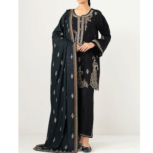 Conjunto de Traje Bordado de Diseñador para Mujer, 3 Piezas, Ropa Casual, Tela de Alta Calidad, Servicio OEM ODM - Product Image 2