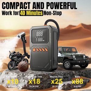 <span class=keywords><strong>Station</strong></span> d'alimentation portable multifonctionnelle 8000 mAh avec lumière LED et démarreur de voiture 12V/24V pour camions et motos - Product Image 1