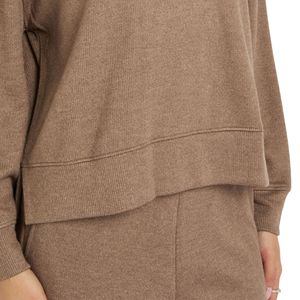 Vente en gros de sweat-shirts à capuche en tricot côtelé pour femmes, pull doublé en laine/viscose, vêtements de détente, coupe ample, décontracté, badge OEM, approvisionnement en vrac - Product Image 5
