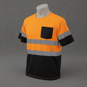 Camiseta para hombre de malla transpirable con logotipo personalizado, certificada para la construcción - Product Image 6