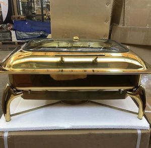 Chauffe-plat de luxe pour chef à vendre ensemble de buffet restaurant en acier inoxydable servant des plats plus chauds pour la restauration à vendre aux EAU - Product Image 1