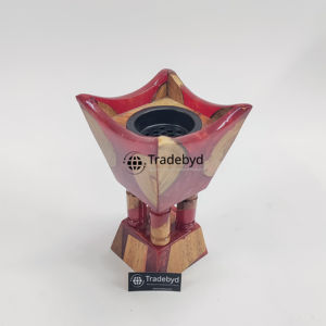 Tradebyd Handmade Wood Pine Bakhoor <b>Burner</b> Decorative Arabic Indian <b>Incense</b> <b>Holder</b> for Gifting - Product Image 2
