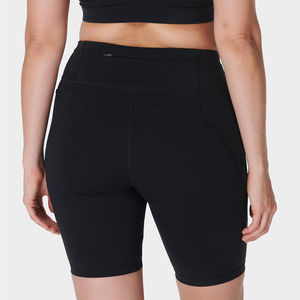 Women's Customized Mid Waist Yoga Gym Shorts Seamless Workout Sports <b>Leggings</b> Solid Pattern Made in Pakistan Wholesale - Product Image 3