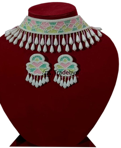 Collar de bordado tradicional Tradebyd, joyería hecha a mano, collar llamativo étnico elegante para regalar - Product Image 2
