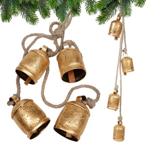 Multi Colors Brass Metal Hanging <b>Bells</b> With Rope for Buffalo and Sheep Cow Hanging <b>Bell</b> Christmas Decorative <b>Bells</b> - Product Image 3