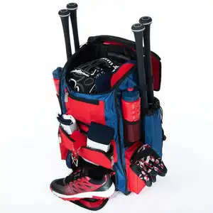 Lightweight Youth Softball Baseball Backpack with External Helmet Holder and Shoe Compartment For School