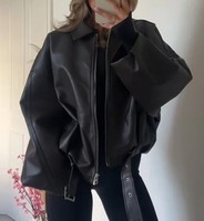 Vente en gros de vestes élégantes et décontractées pour femmes vestes en cuir véritable à la mode personnalisées veste tendance en cuir véritable vente à chaud