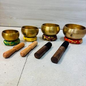 Bol chantant en métal en bronze d'inspiration himalayenne artisanat bouddhiste traditionnel pour la guérison des chakras et la thérapie de bain sonore - Product Image 4