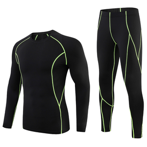 Polyester Spandex Sublimated Printed Compression <b>set</b> Wholesale <b>Men</b> Sportswear Quick Dry Compression <b>set</b> - Product Image 4
