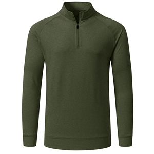 Personnalisé 1/4 Quarter Zip Pullover Shirt Sport Jogging Wear Hommes Quick Dry Polo Sport T Shirts hommes polos - Product Image 1