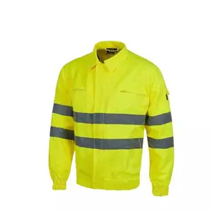 安全服のための厚い通気性のある安全ジャケットベストカジュアルコットンユニセックス視認性の高い安全ジャケット作業