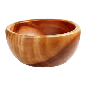 Cuenco para servir de madera de acacia al mejor precio, tamaño personalizado, hecho con artesanía creciente - Product Image 1