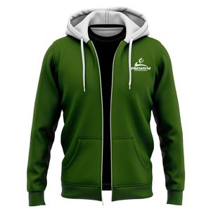 Sweat-shirts à fermeture éclair pour hommes de qualité supérieure, en polyester et coton, respirants, coupe-vent, en polaire, vêtements de rue, logo personnalisé, vêtements d'hiver - Product Image 1