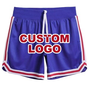 Pantalones cortos de malla de poliéster 100% de alta calidad para hombres Diseño de logotipo personalizado Estilo de fitness sólido OEM Gimnasio Deporte Sudor Logotipo impreso - Product Image 6