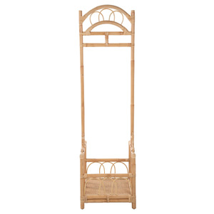 Support de séchage en rotin, support pour suspendre les vêtements, décoration de chambre à coucher avec panier de rangement - Product Image 2