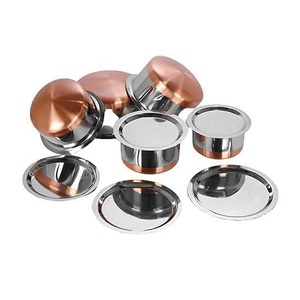 Marmite en métal Forme ronde Faite à la main Designer Vente en gros Marmite alimentaire Polie brillante En gros Casserole en acier inoxydable - Product Image 3