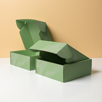 Boîte postale personnalisée de couleur verte pour petites entreprises, accessoires d'emballage imperméables pour ongles à presser