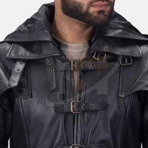 เสื้อโค้ทยาวหนังเสื้อโค้ทยาวเสื้อโค้ทยาวหนังใส่สบาย - Product Image 6