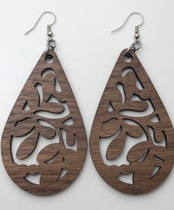 Pendientes Afro de madera Natural para mujer, aretes africanos de madera personalizados - Product Image 6