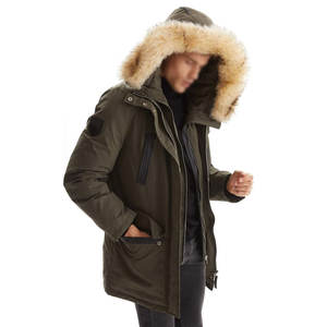 Dernier design, parka d'hiver pour homme de haute qualité, à capuche zippée, décontractée, avec logo sur le devant, service OEM, respirante, coupe-vent - Product Image 3