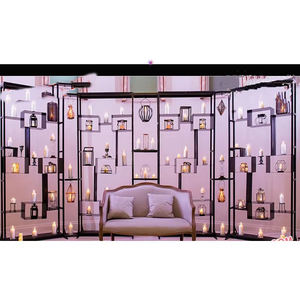 Paredes de velas de metal seductoras, decoración de fondo de ceremonia de boda, fabricante de fondos de metal - Product Image 1