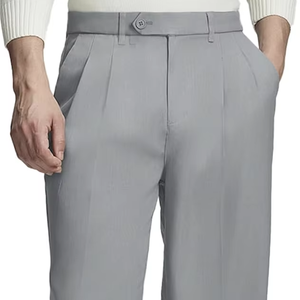 Pantalones de Vestir Casuales de Pierna Ancha con Pliegues para Hombre, Estilo Vintage, Corte Holgado, Venta al por Mayor - Product Image 1