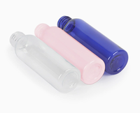 Bouteille en plastique PET ronde à épaulement, 100 ml, avec impression de logo personnalisé, pour voyage, recharge, échantillons et distribution de produits capillaires