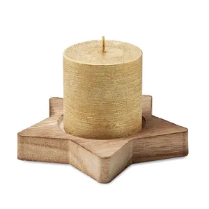 Candela Profumata a Forma di Stella con Base a Loto Personalizzata per Merchandising - Product Image 3