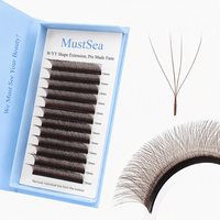 Extensions de cils individuels en soie douce, courbures C CC D DD LD L B J M, 6-20mm, volume 3D 5D, noir super mat