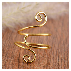 Latest Arrival Gleaming Gold-Tone 2025 Brass Finger Ring A Beautiful, Chic & Sophisticated <b>Accessory</b> - Product Image 3