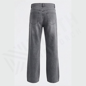 Nuevos Pantalones Vaqueros de Mezclilla Estilo Vintage para Hombre al por Mayor, Sin Rasgaduras, Ajustados, Lavados, Elásticos, con Parches, Sólidos, para Hombre Joven, Personalizados - Product Image 2